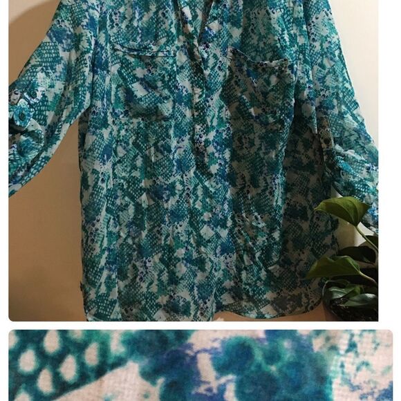 APT 9 Sheer quarter sleeve top - Picture 2 of 7